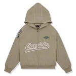 Carsicko Racing Club Zip-Up Cream Hoodie